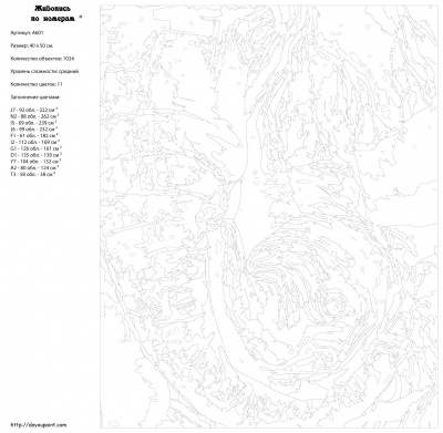 Картина по номерам, 40 x 50, A601