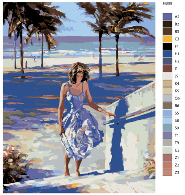 Картина по номерам, 72 x 90, HB09