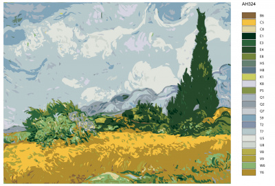 Картина по номерам, 48 x 60, ARTH-AH324