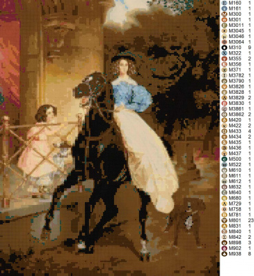 Картина мозайкой, 40 x 50, MP-RDGA-vsad