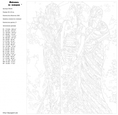 Картина по номерам, 40 x 50, RA245