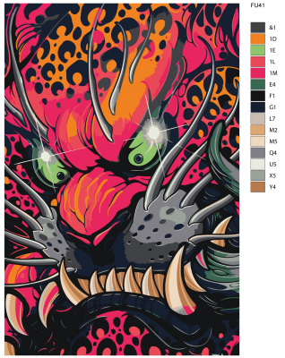 Картина по номерам, 60 x 90, FU41