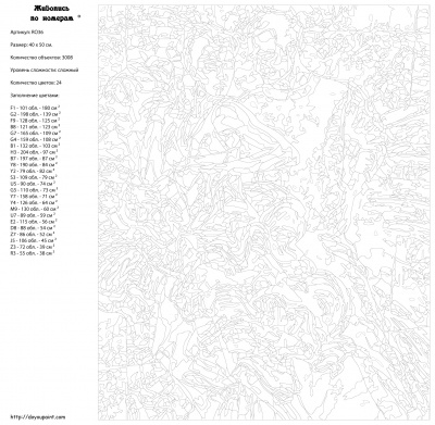 Картина по номерам, 40 x 50, RO36