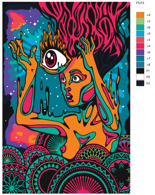 Картина по номерам, 60 x 90, FU13