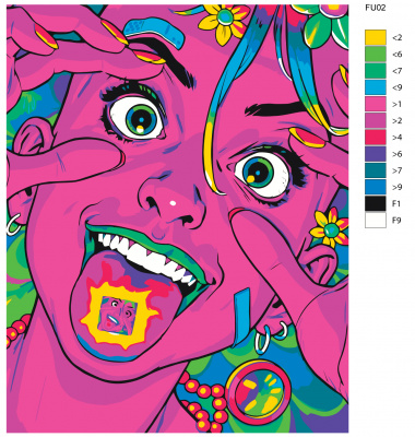 Картина по номерам, 72 x 90, FU02