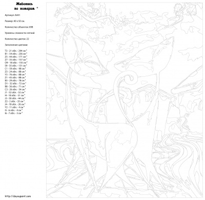 Картина по номерам, 40 x 50, A441