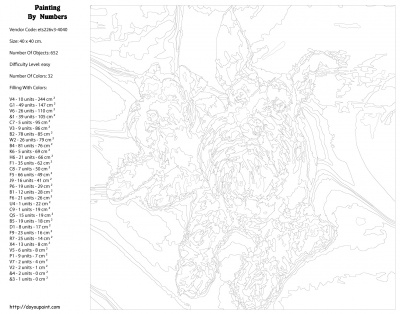 Картина по номерам, 40 x 40, ets226v3-4040
