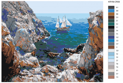 Картина по номерам, 72 x 90, KRYM-CR09