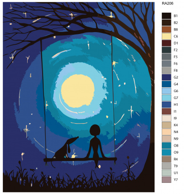 Картина по номерам, 72 x 90, RA206