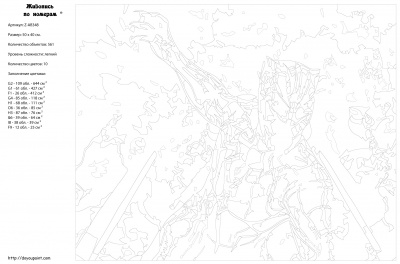 Картина по номерам, 40 x 50, Z-AB348