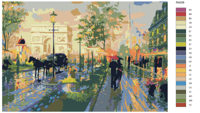 Картина по номерам, 40 x 60, RA036