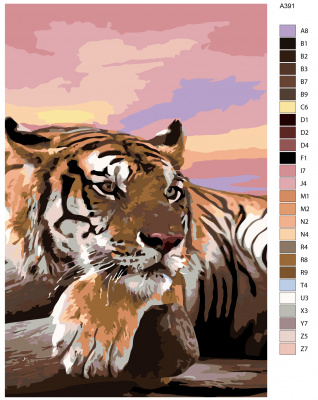 Картина по номерам, 80 x 120, A391