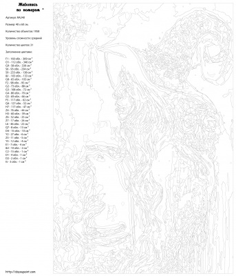 Картина по номерам, 40 x 60, RA240
