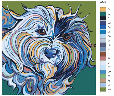 Картина по номерам, 100 x 100, A143