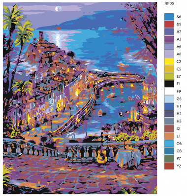 Картина по номерам, 72 x 90, RF05