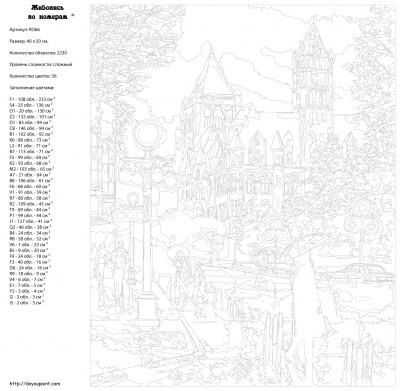 Картина по номерам, 40 x 50, RO66