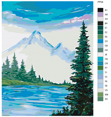 Картина по номерам, 40 x 50, PP04