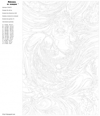 Картина по номерам, 40 x 60, Z-AB170