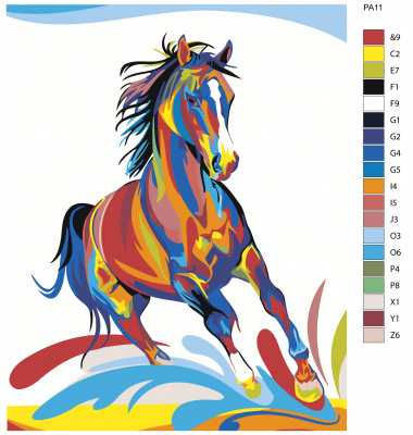 Картина по номерам, 72 x 90, PA11