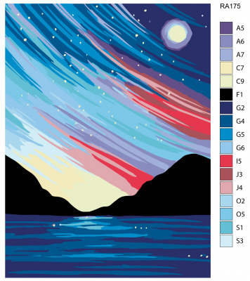 Картина по номерам, 36 x 48, RA175