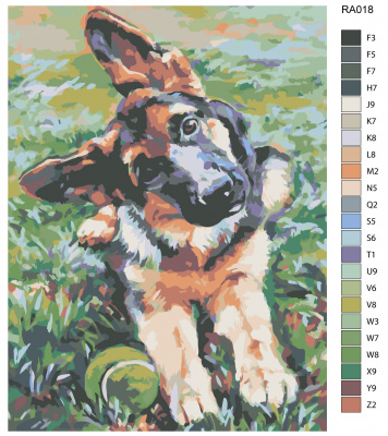 Картина по номерам, 30 x 40, RA018