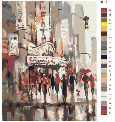 Картина по номерам, 72 x 90, BH19