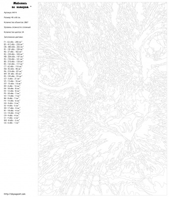 Картина по номерам, 40 x 60, A414