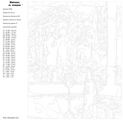 Картина по номерам, 40 x 50, BH08