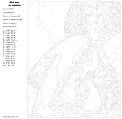 Картина по номерам, 40 x 50, Z-AB724