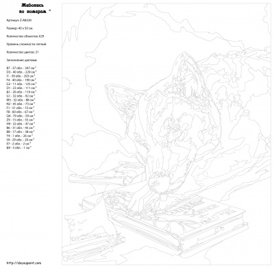 Картина по номерам, 40 x 50, Z-AB230