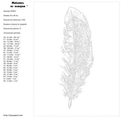 Картина по номерам, 30 x 40, TSVT-PERO3