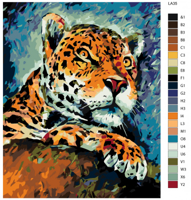 Картина по номерам, 80 x 100, LA35