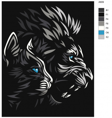 Картина по номерам, 48 x 60, A609