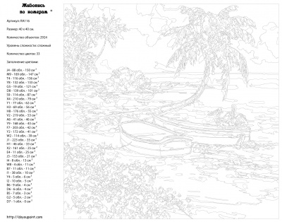 Картина по номерам, 40 x 50, RA116