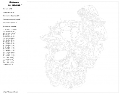 Картина по номерам, 40 x 40, CP10