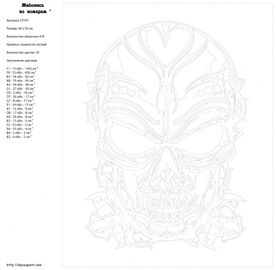 Картина по номерам, 40 x 50, CP19
