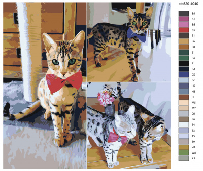 Картина по номерам, 60 x 60, ets529-4040