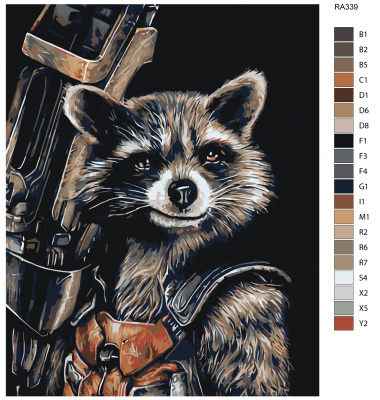 Картина по номерам, 72 x 90, RA339