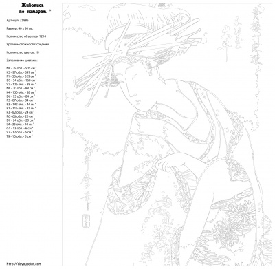 Картина по номерам, 40 x 50, Z5886