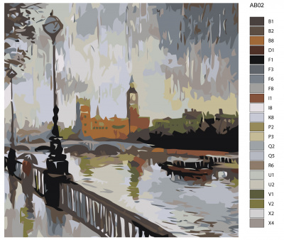 Картина по номерам, 72 x 72, AB02