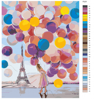 Картина по номерам, 72 x 90, FU31