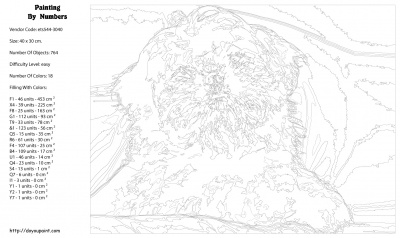 Картина по номерам, 30 x 40, ets544-3040