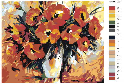 Картина по номерам, 72 x 90, KRYM-FL02