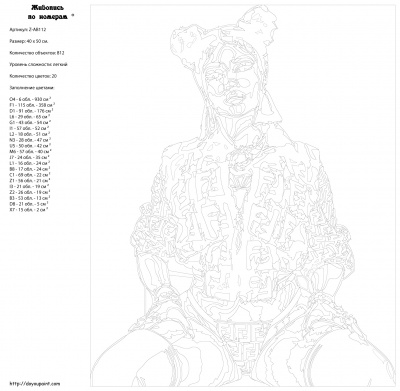 Картина по номерам, 40 x 50, Z-AB112