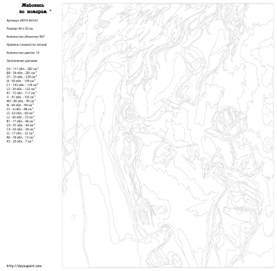 Картина по номерам, 40 x 50, ARTH-AH161
