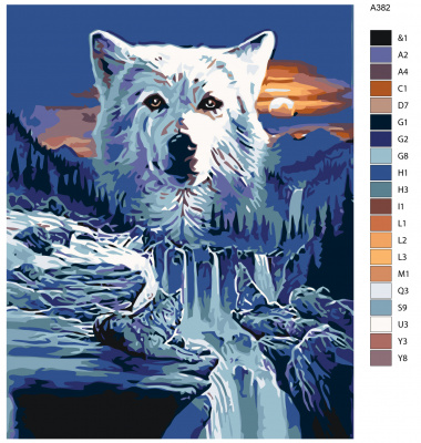 Картина по номерам, 72 x 90, A382