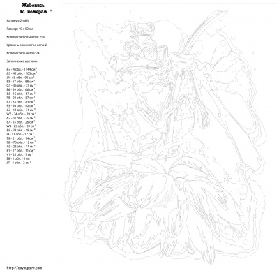 Картина по номерам, 40 x 50, Z-AB3
