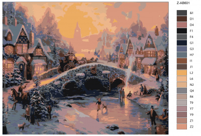 Картина по номерам, 48 x 60, Z-AB601