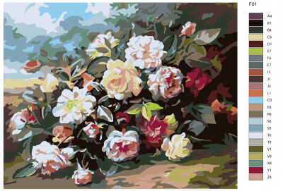 Картина по номерам, 72 x 90, F01