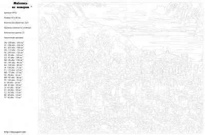 Картина по номерам, 40 x 50, RF02